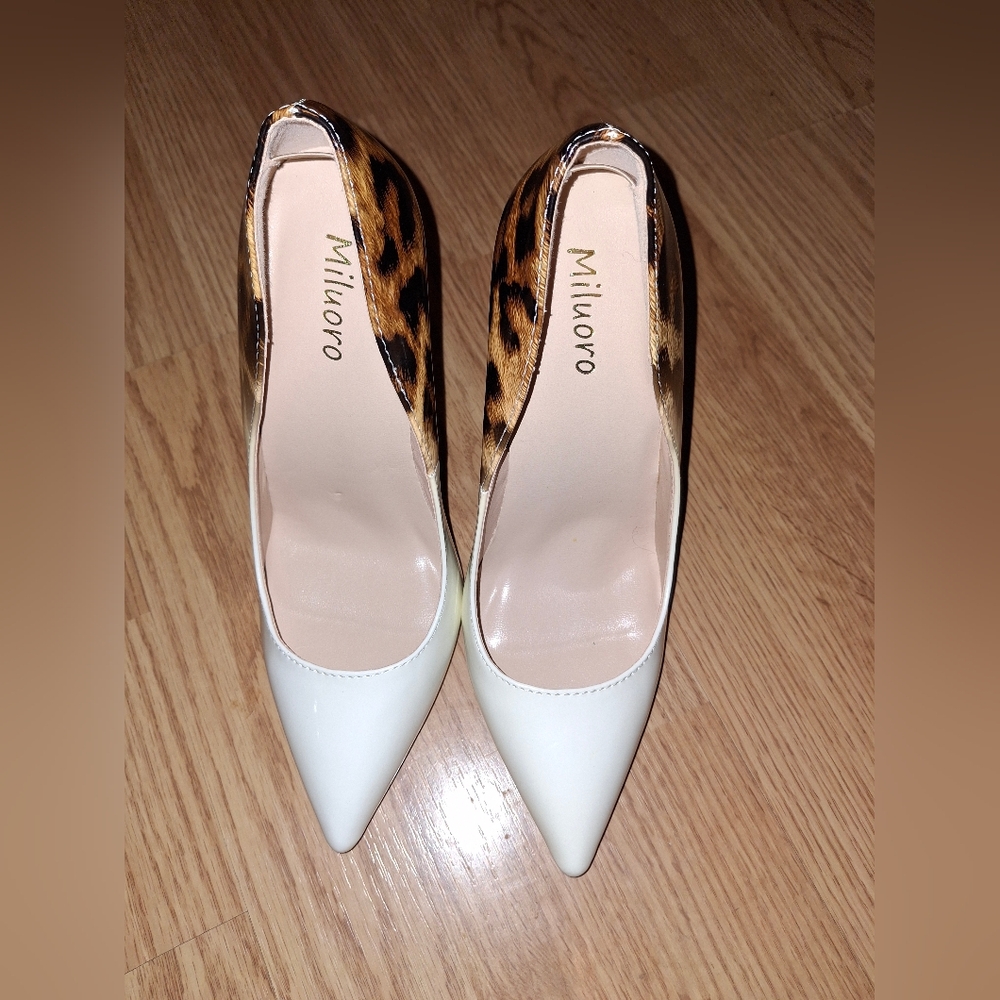 Leopard print heels